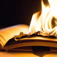 un libro prendido fuego

