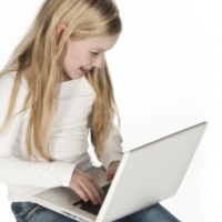 girl with laptop